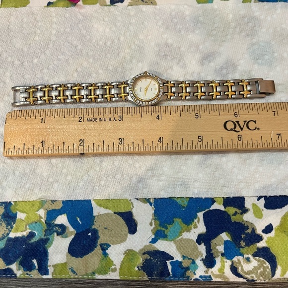 QVC diamonique two tone goldtone watch - Picture 4 of 5